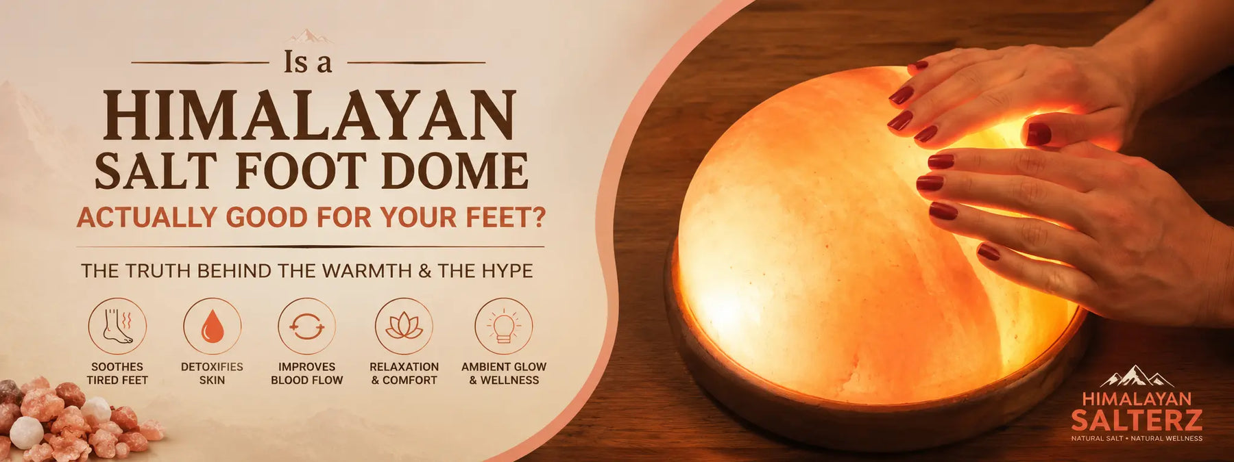 Himalayan salt detox lamp for feet - Himalayan Salterz 