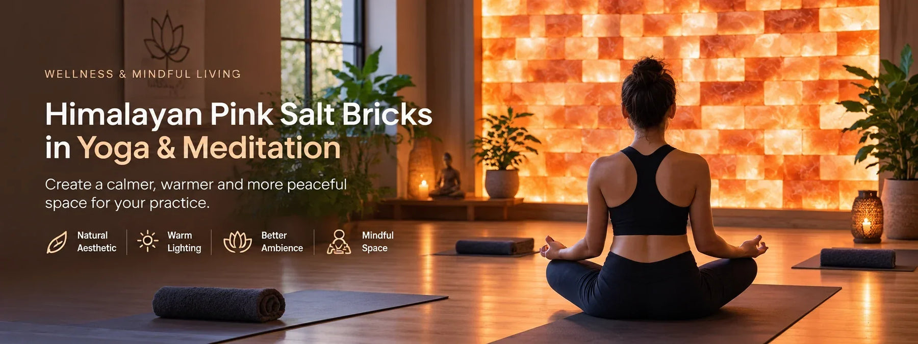 Himalayan salt bricks for yoga 