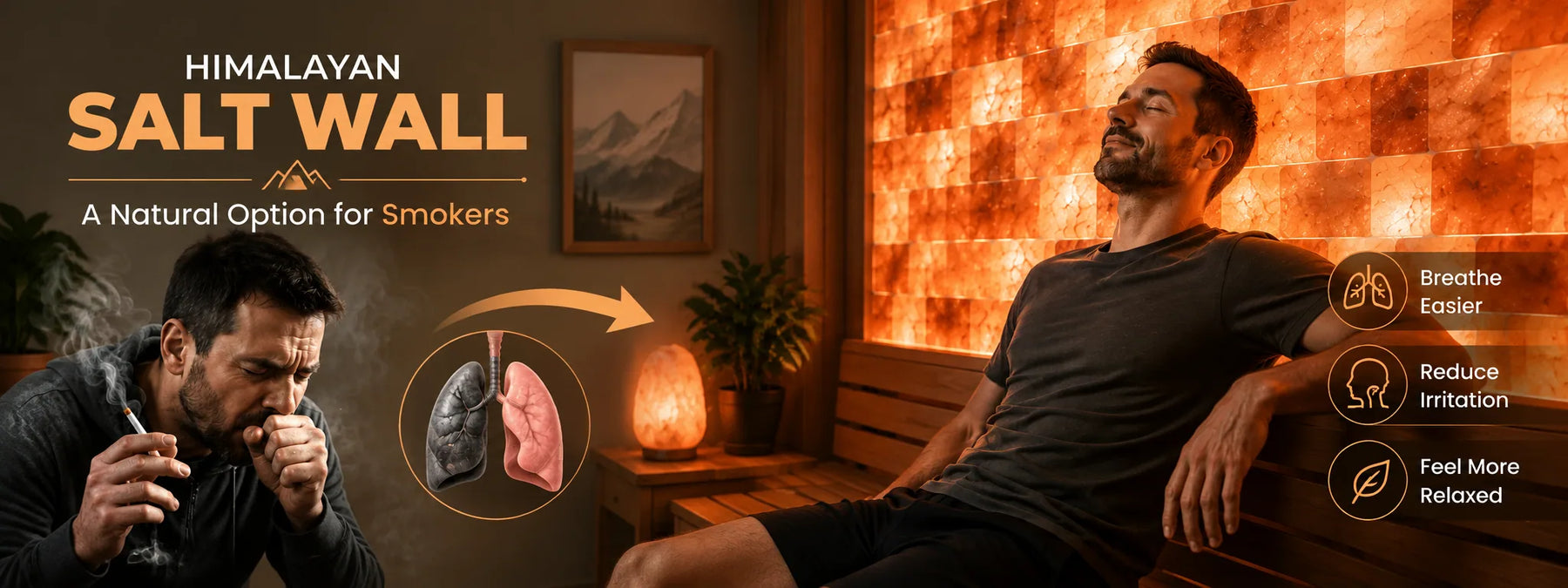 Himalayan salt wall Therapy for lungs - Himalayan Salterz 