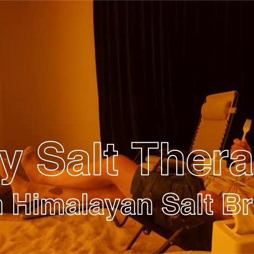 dry salt therapy with salt bricks wall