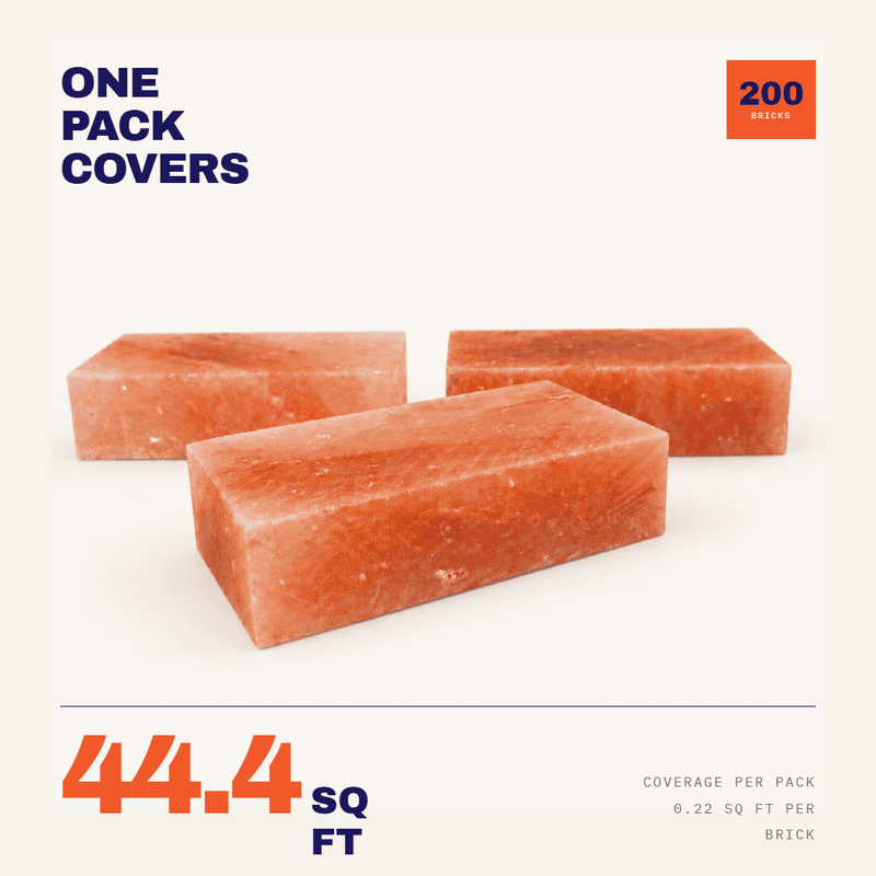 Himalayan Salt Bricks 8" x 4" x 2" - Pack 200