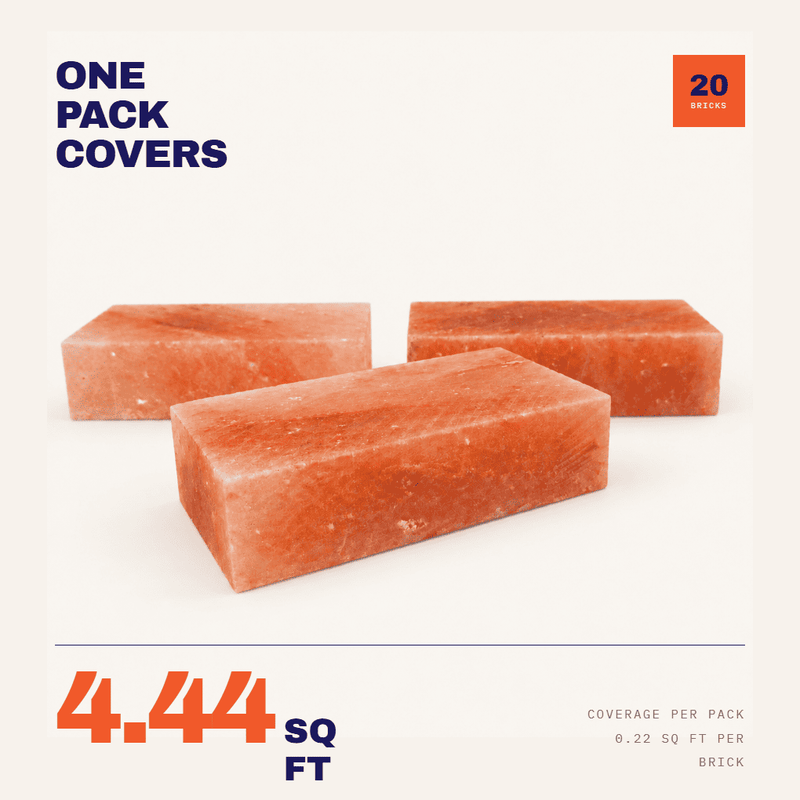 Himalayan Salt Bricks 8" x 4" x 2" - Pack 20