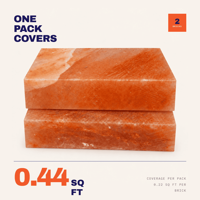 Himalayan Salt Bricks 8" x 4" x 2" - Pack 2