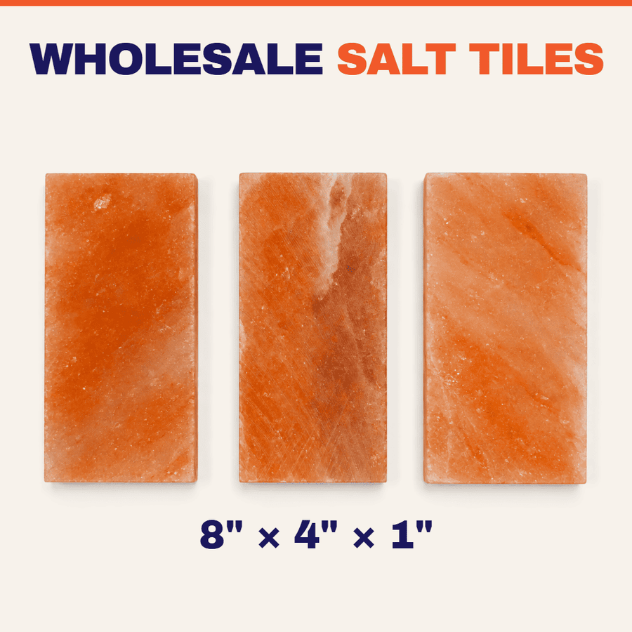 Himalayan Salt Tiles For Wall 8" x 4" x 1" - Wholesale Prices