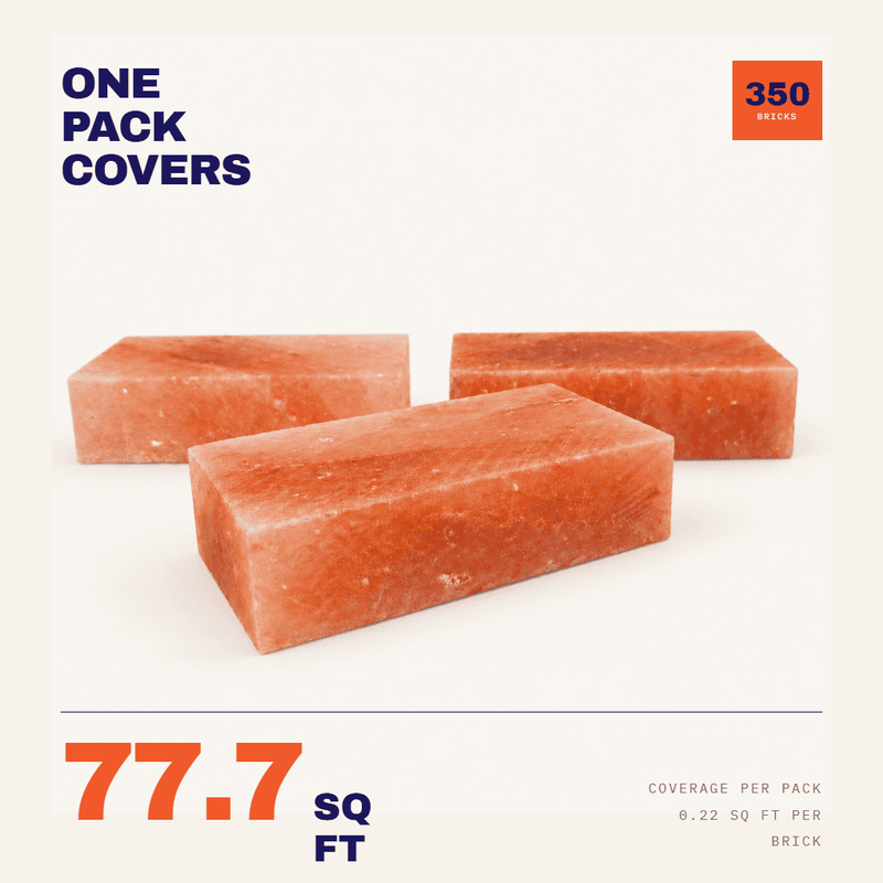 Himalayan Salt Bricks 8" x 4" x 2" - Pack 350