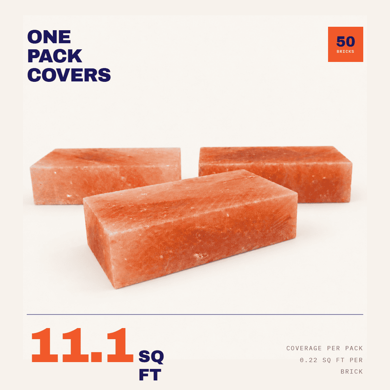 Himalayan Salt Bricks 8" x 4" x 2" - Pack 50