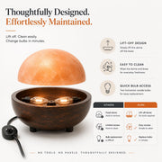 Himalayan salt detox lamp for feet with dual bulb