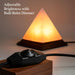 Natural Pink Salt Pyramid Lamp with Dimmer