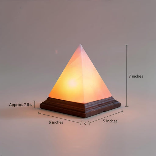 Pink Salt Pyramid Lamp