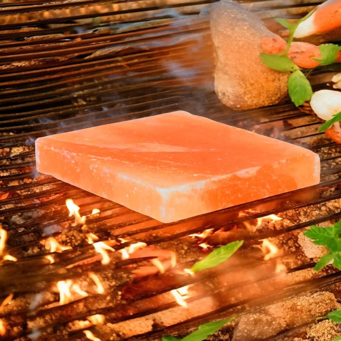 salt cooking plate at grilling 