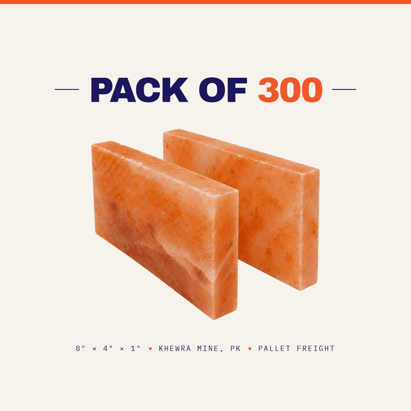 Himalayan Salt Tiles 8" x 4" x 1" - Pack 300