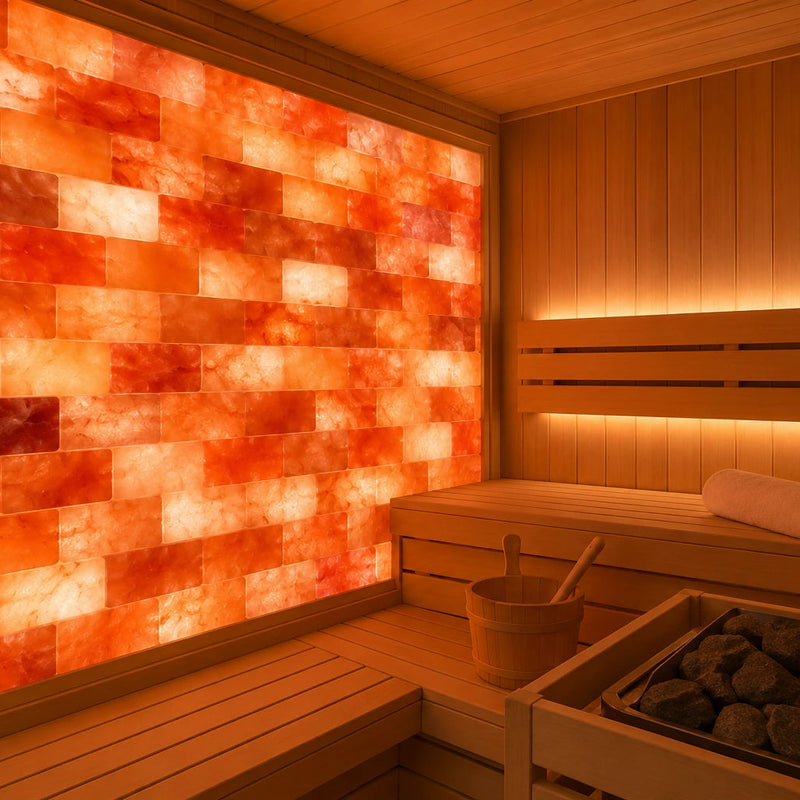 salt wall in sauna