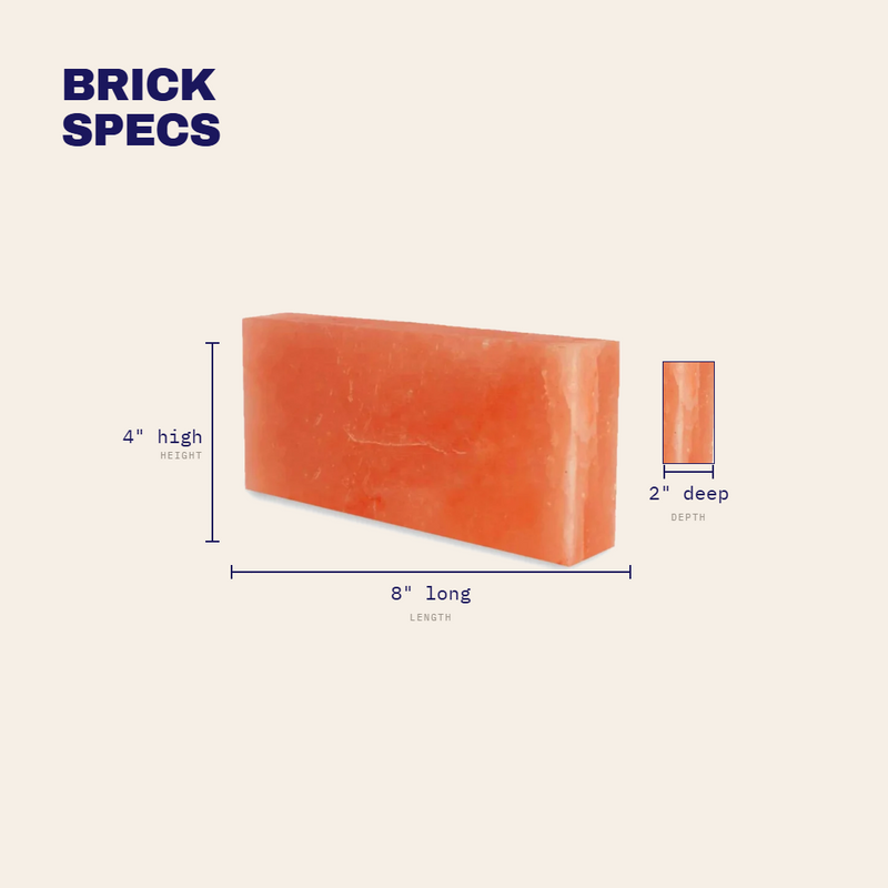 Himalayan Salt Bricks 8" x 4" x 2" - Pack 250