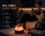 salt detox lamp to relax feet
