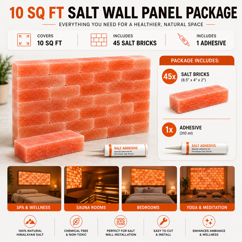 Build Customize Himalayan Salt Wall Per Sq Ft (with 8x4x1)
