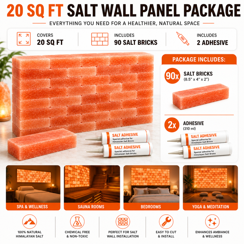 Build Customize Himalayan Salt Wall Per Sq Ft (with 8x4x1)