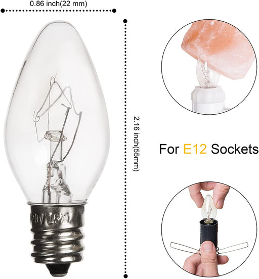 E12 salt lamp bulbs