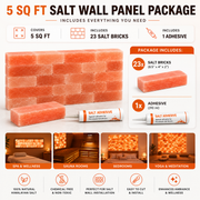 salt wall 5 sq ft  with salt bricks and adhesive - Himalayan Salterz