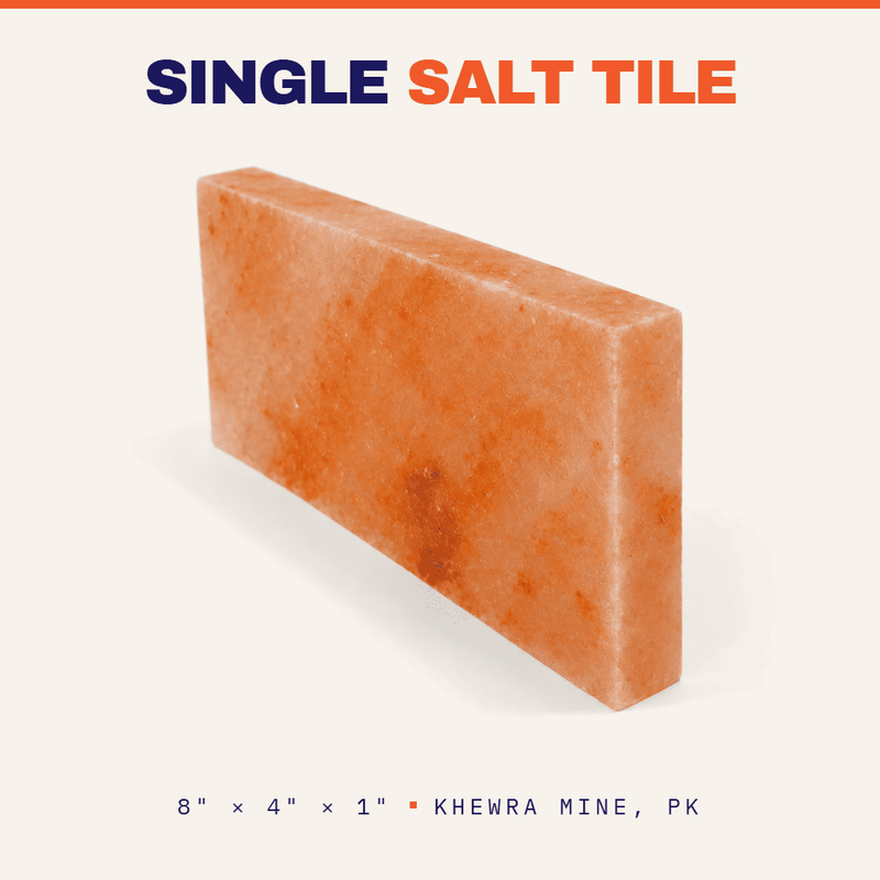 Himalayan Pink Salt Tile 8" x 4" x 1"